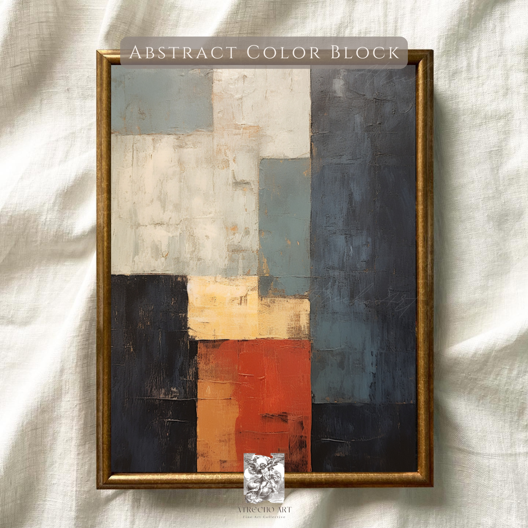 ABSTRACT COLOR BLOCK | Printed Artwork | AB04 – Atrecho Art