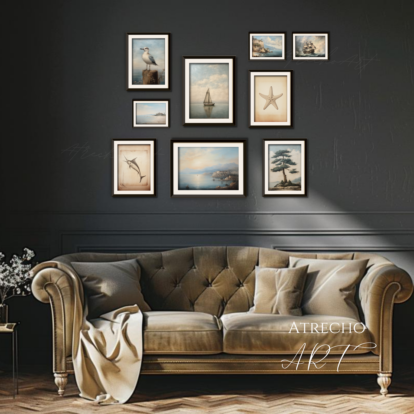 SET OF NINE Prints | P910 | Coastal Collection