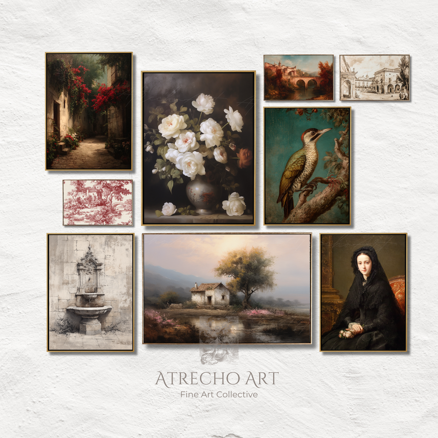 SET OF NINE PRINTS | P923 | Crimson Collection