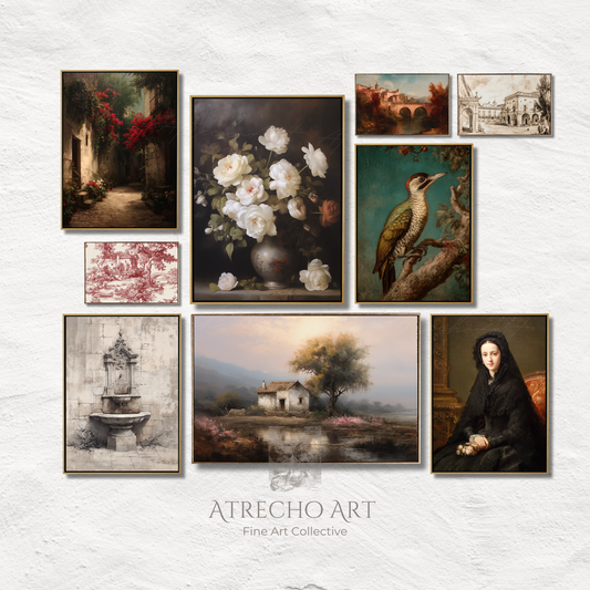 SET OF NINE PRINTS | P923 | Crimson Collection