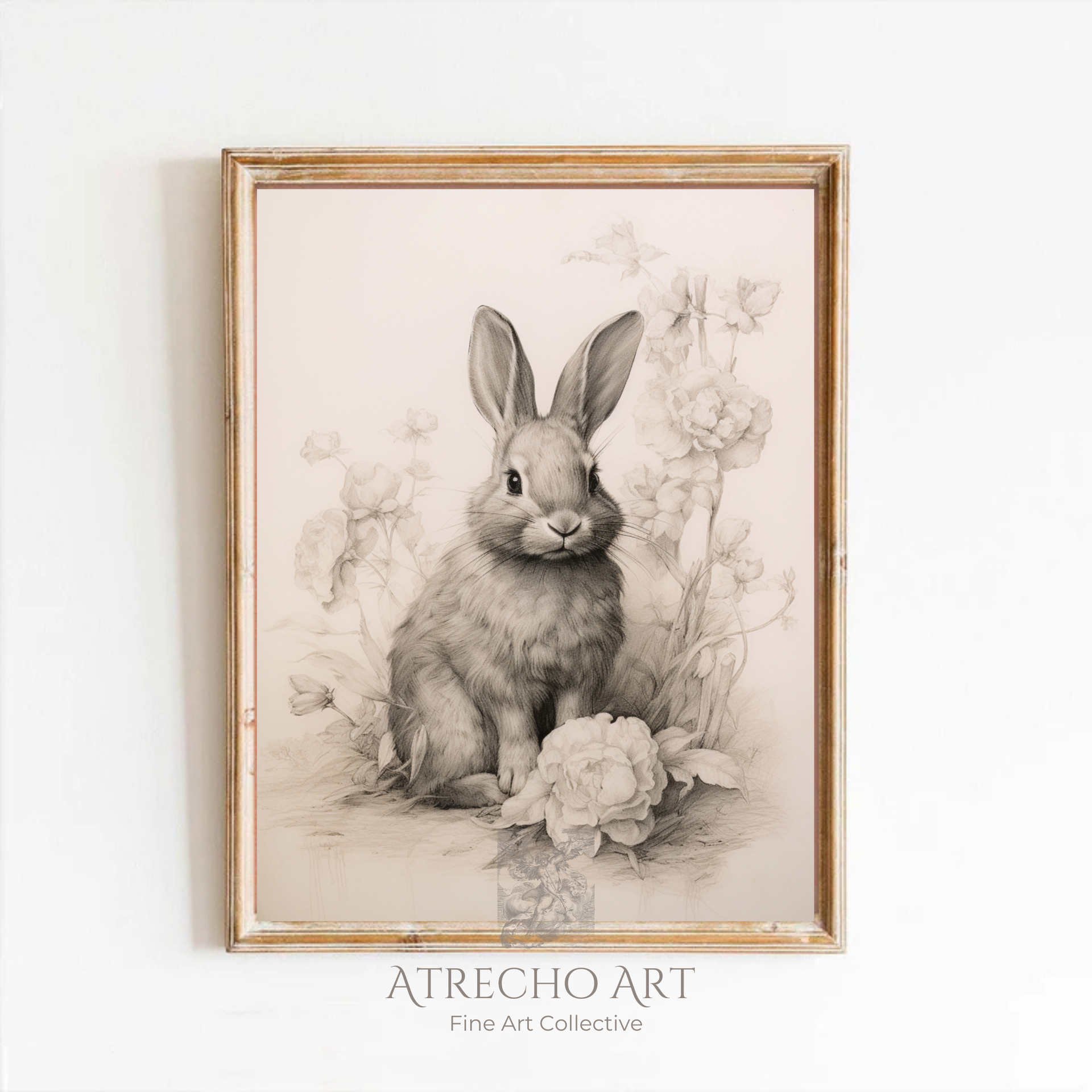 ★Original ART  ‘RABBIT' Rabbit Original painting Bunny wall art Animal Abstract