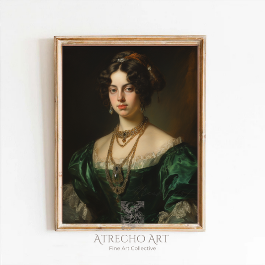 DAME EN VERT | Oeuvre imprimée | PE02