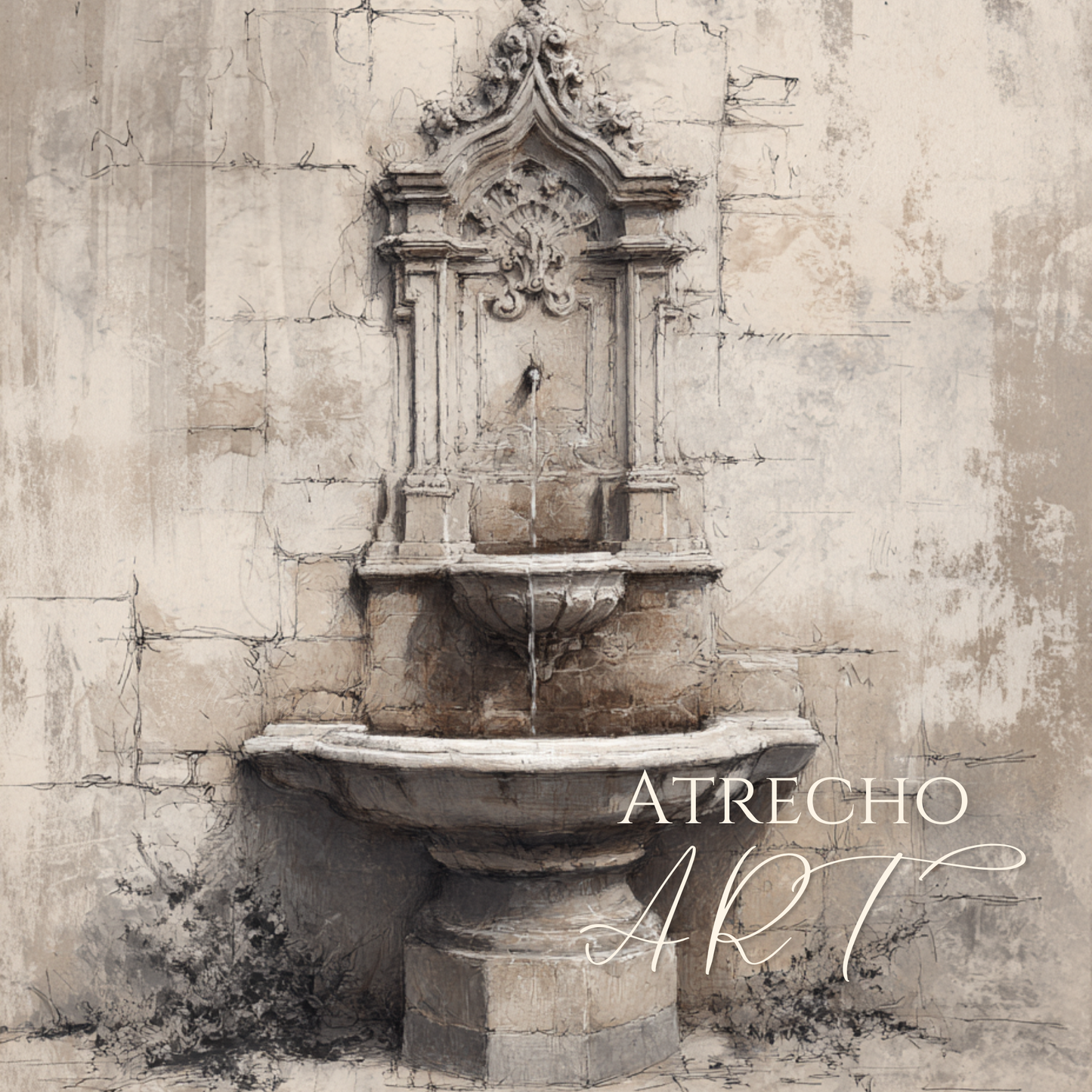 FOUNTAIN SKETCH | Printed Artwork | AR12