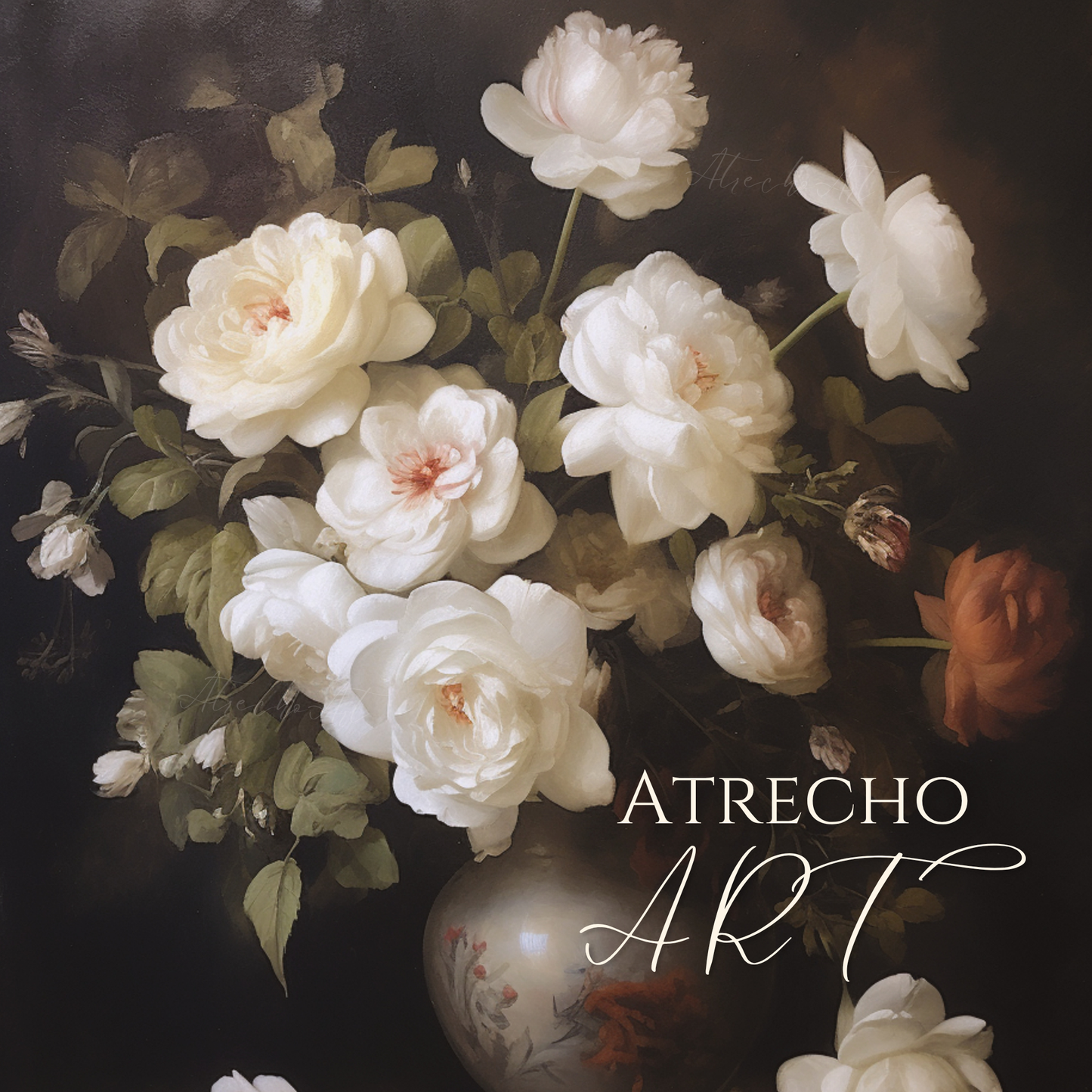 WHITE ROSES | Printed Artwork | FL55