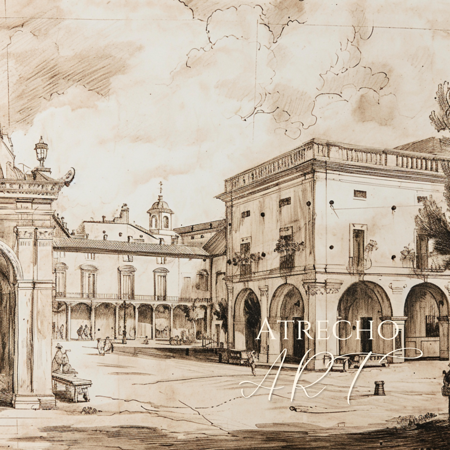 PLAZA SKETCH | Printed Artwork | AR21