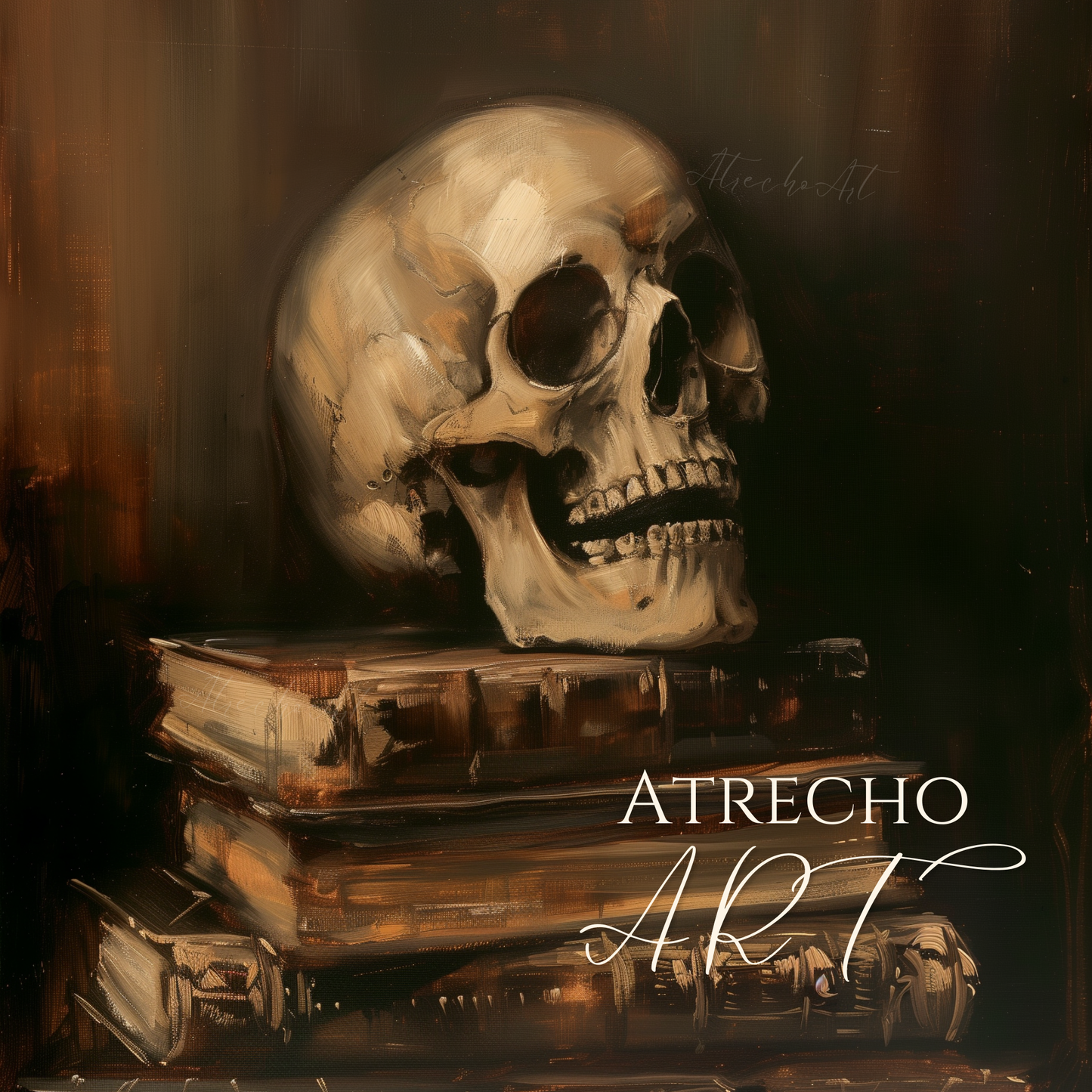 SKULL | Printed Artwork | SL56 | Dark Academia Fine Art Poster | Moody Vintage Wall Decor