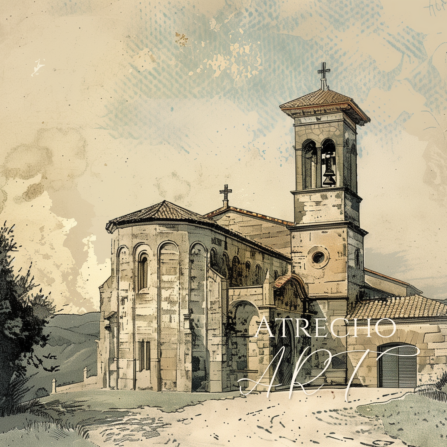 CROQUIS DE L'ÉGLISE | Oeuvre imprimée | RE23