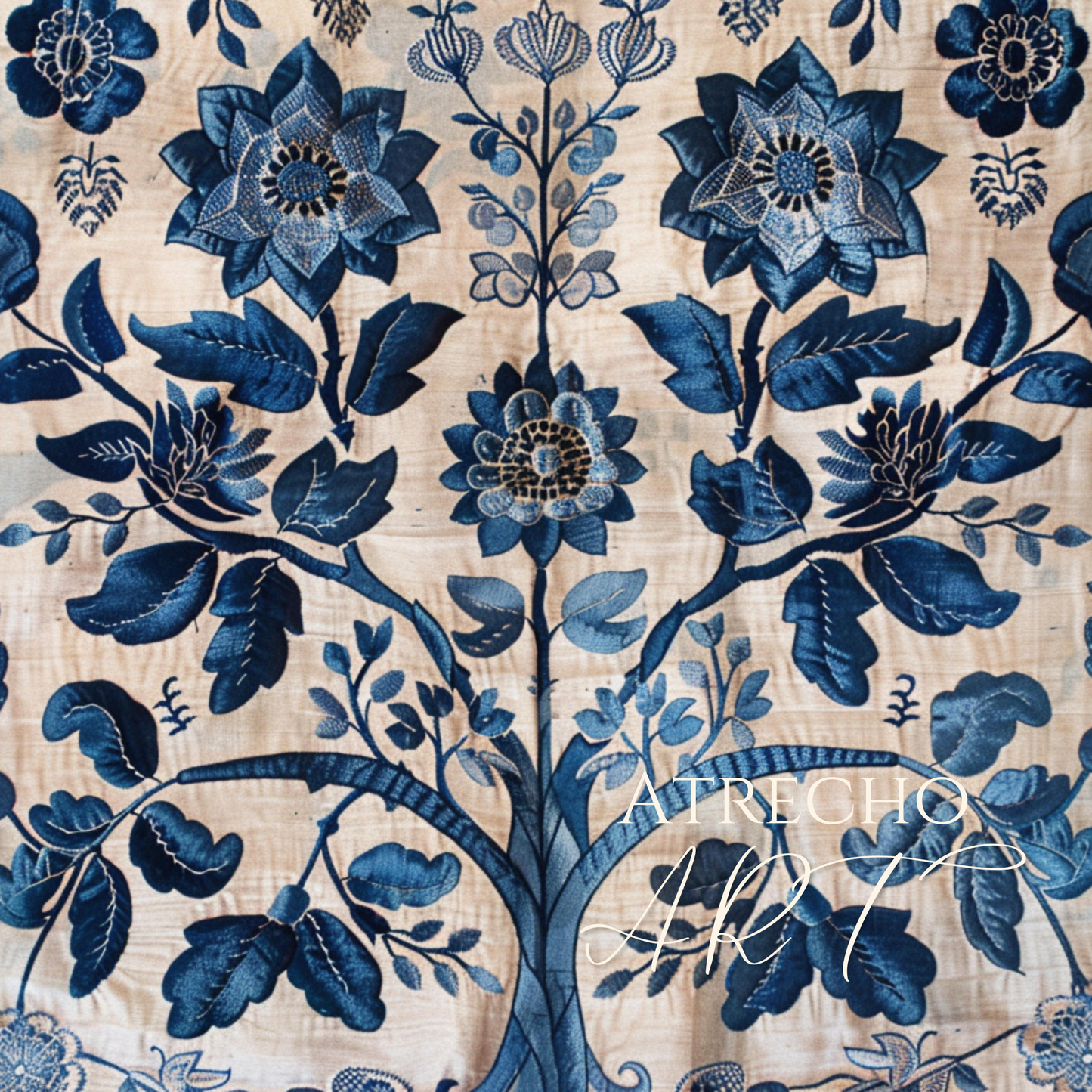 DARK BLUE TEXTILE | Printed Artwork | TE31