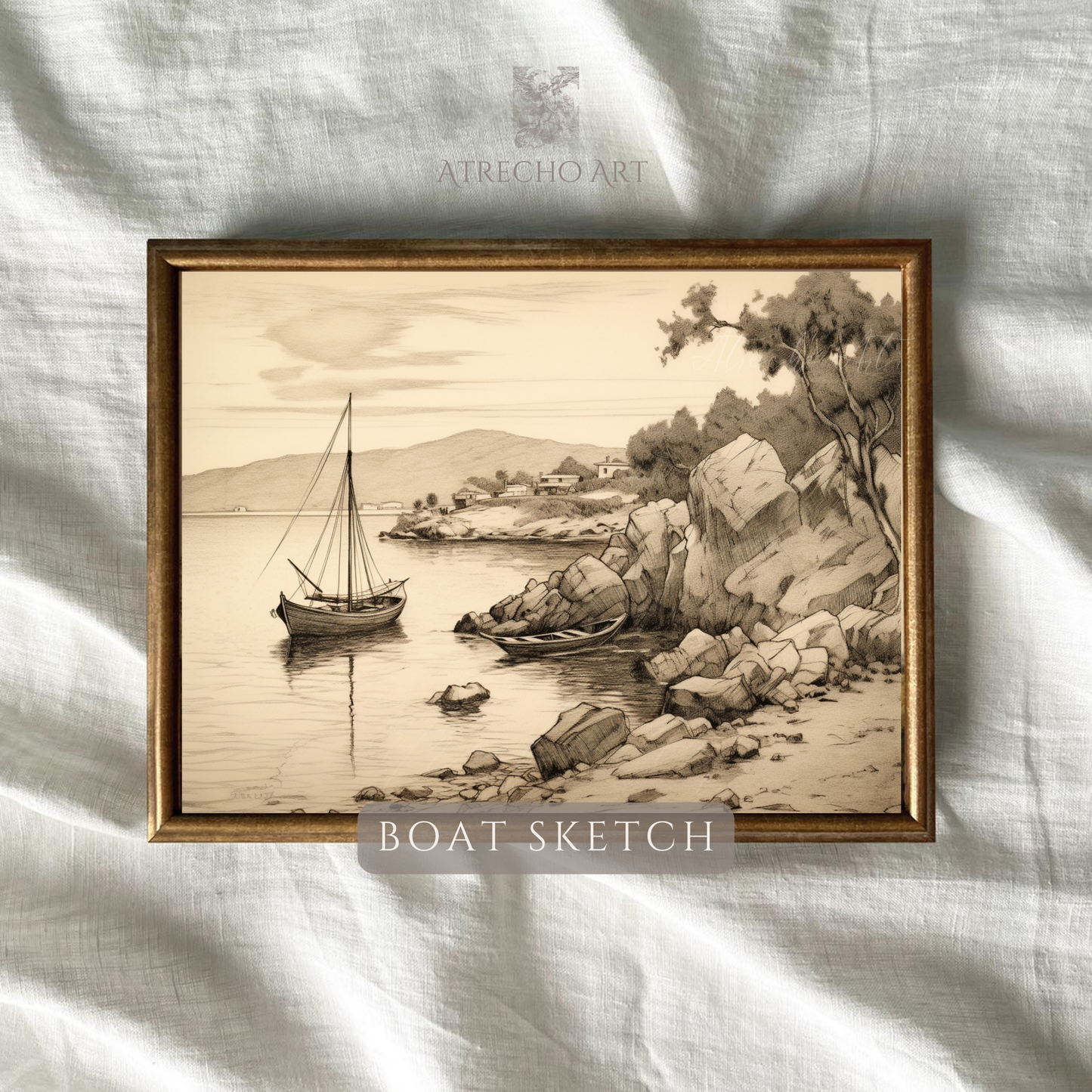 BOAT SKETCH | Printed Artwork | NA44