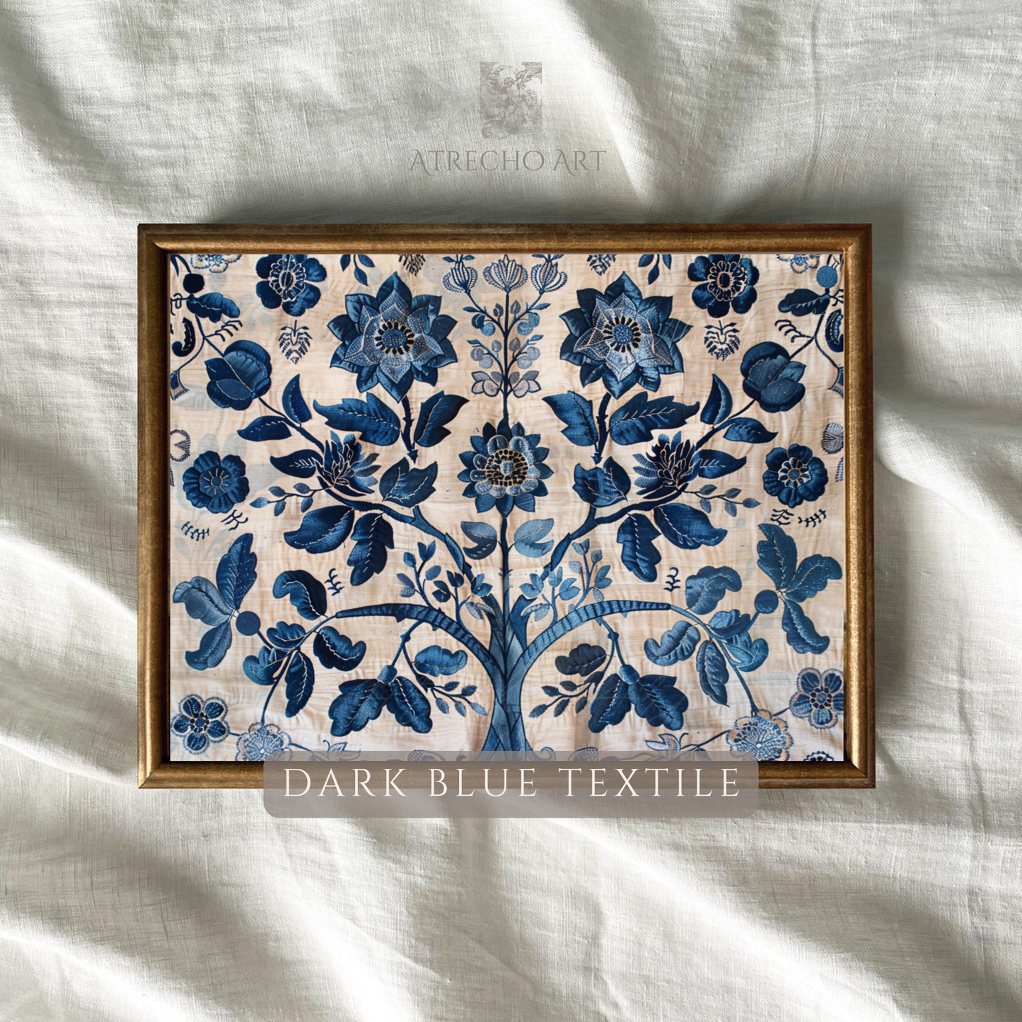 DARK BLUE TEXTILE | Printed Artwork | TE31