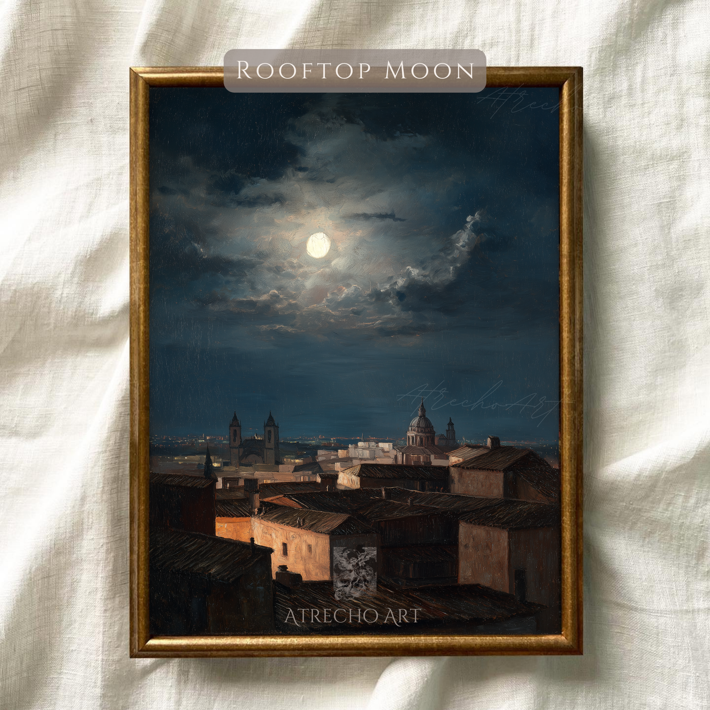 ROOFTOP MOON | Printed Artwork | L054