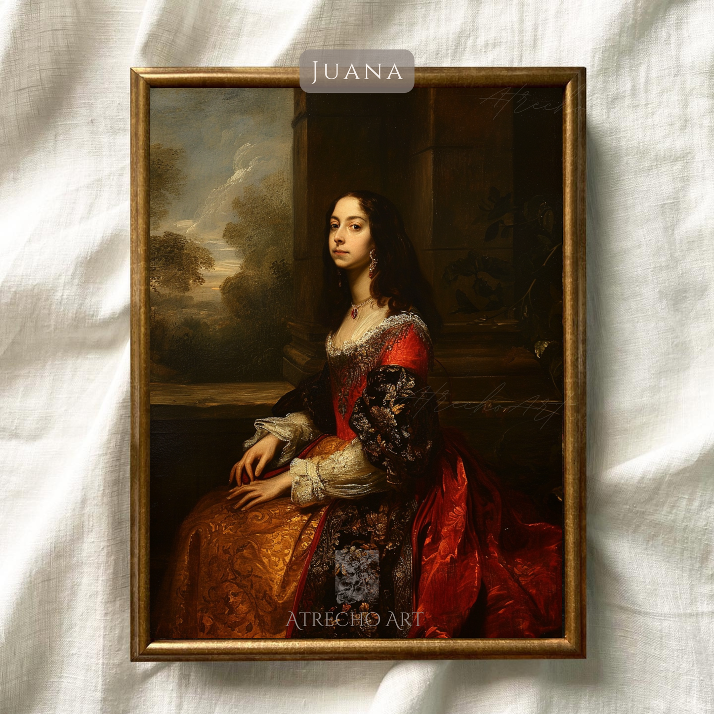 Juana Art Print | Spanish Baroque Portrait | Old Master Wall Art