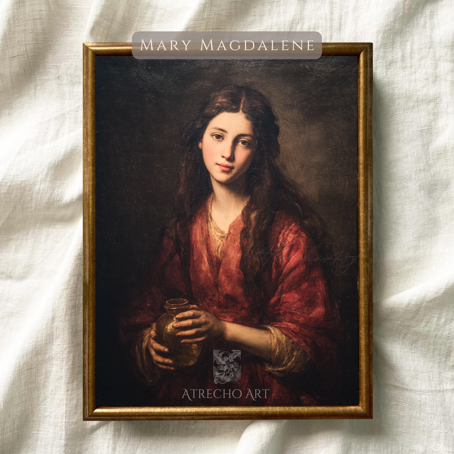 Mary Magdalene Art Print | Spanish Baroque | Old Master Portrait | RE10