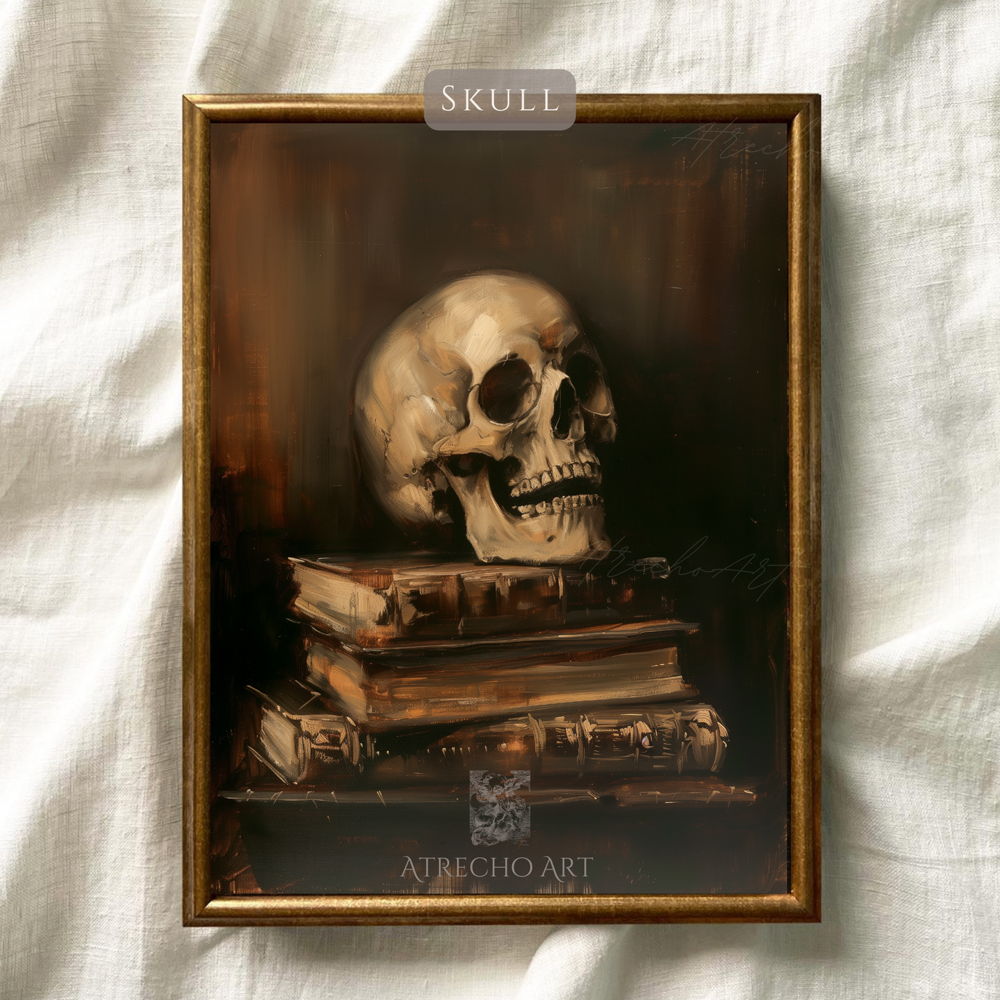 SKULL | Printed Artwork | SL56 | Dark Academia Fine Art Poster | Moody Vintage Wall Decor
