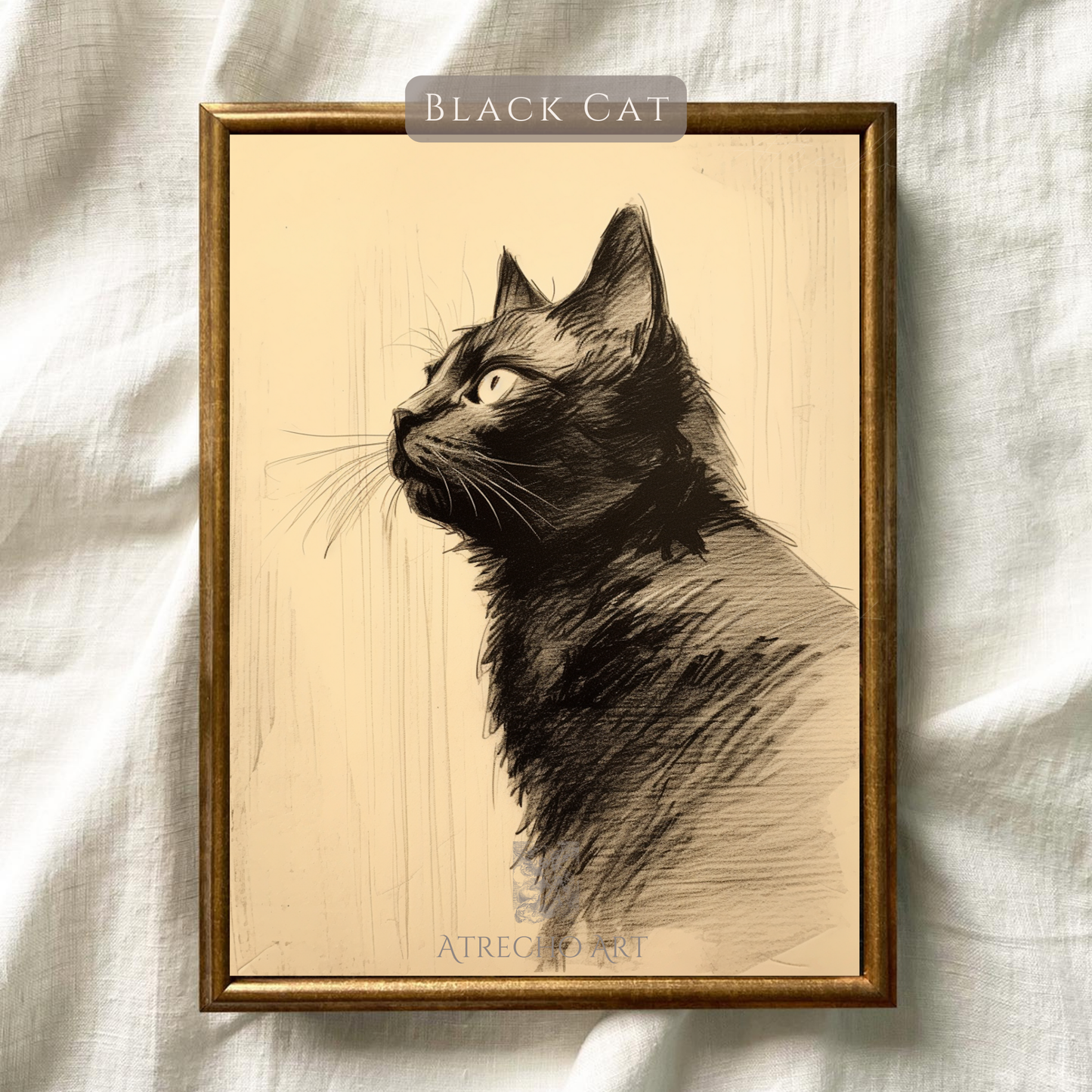 CHAT NOIR | Oeuvre imprimée | AN01