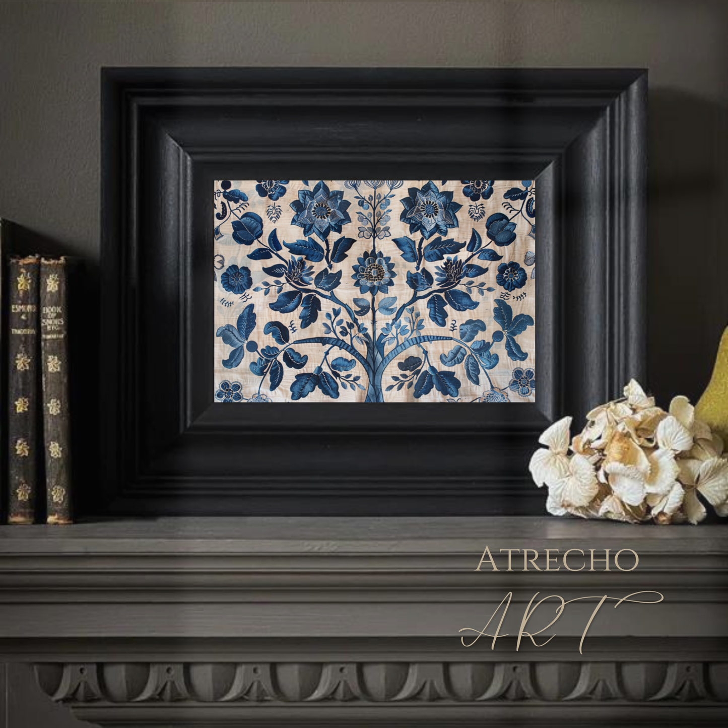 DARK BLUE TEXTILE | Printed Artwork | TE31