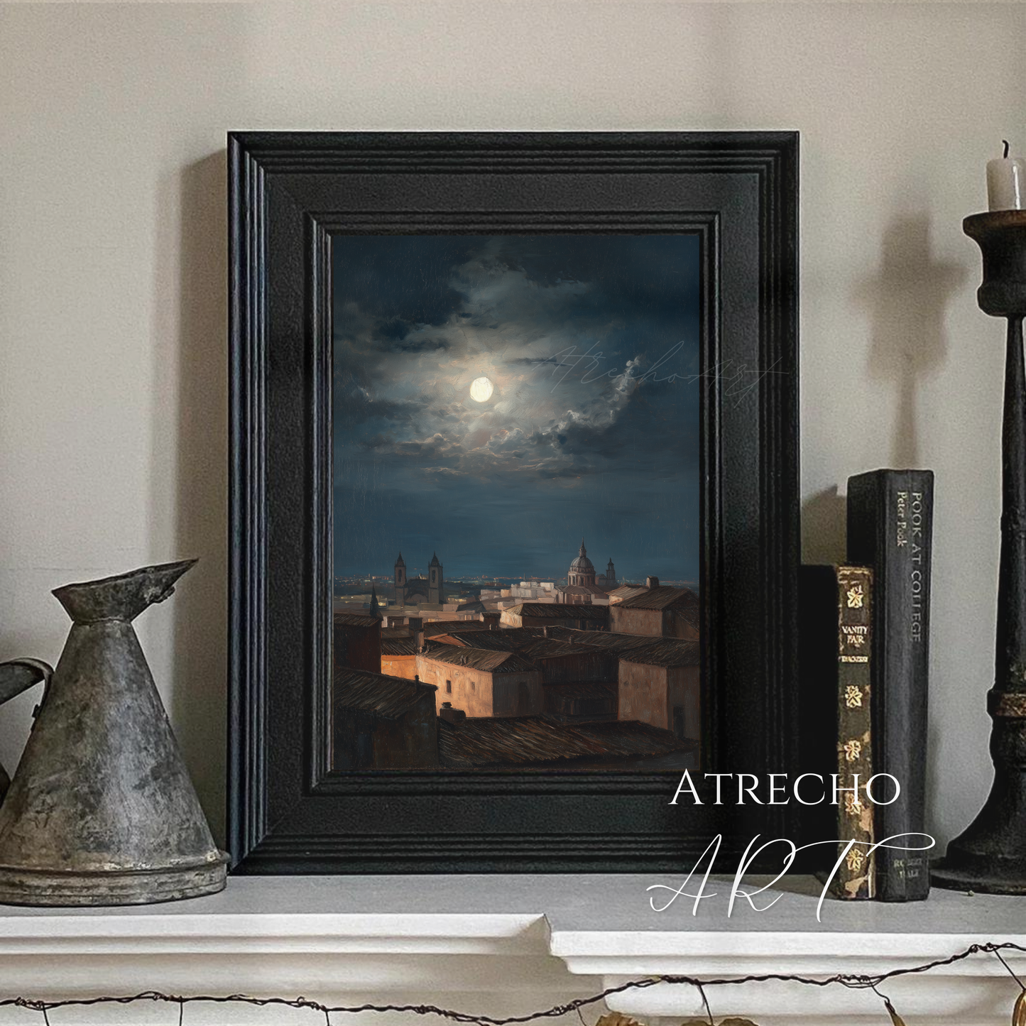 ROOFTOP MOON | Printed Artwork | L054