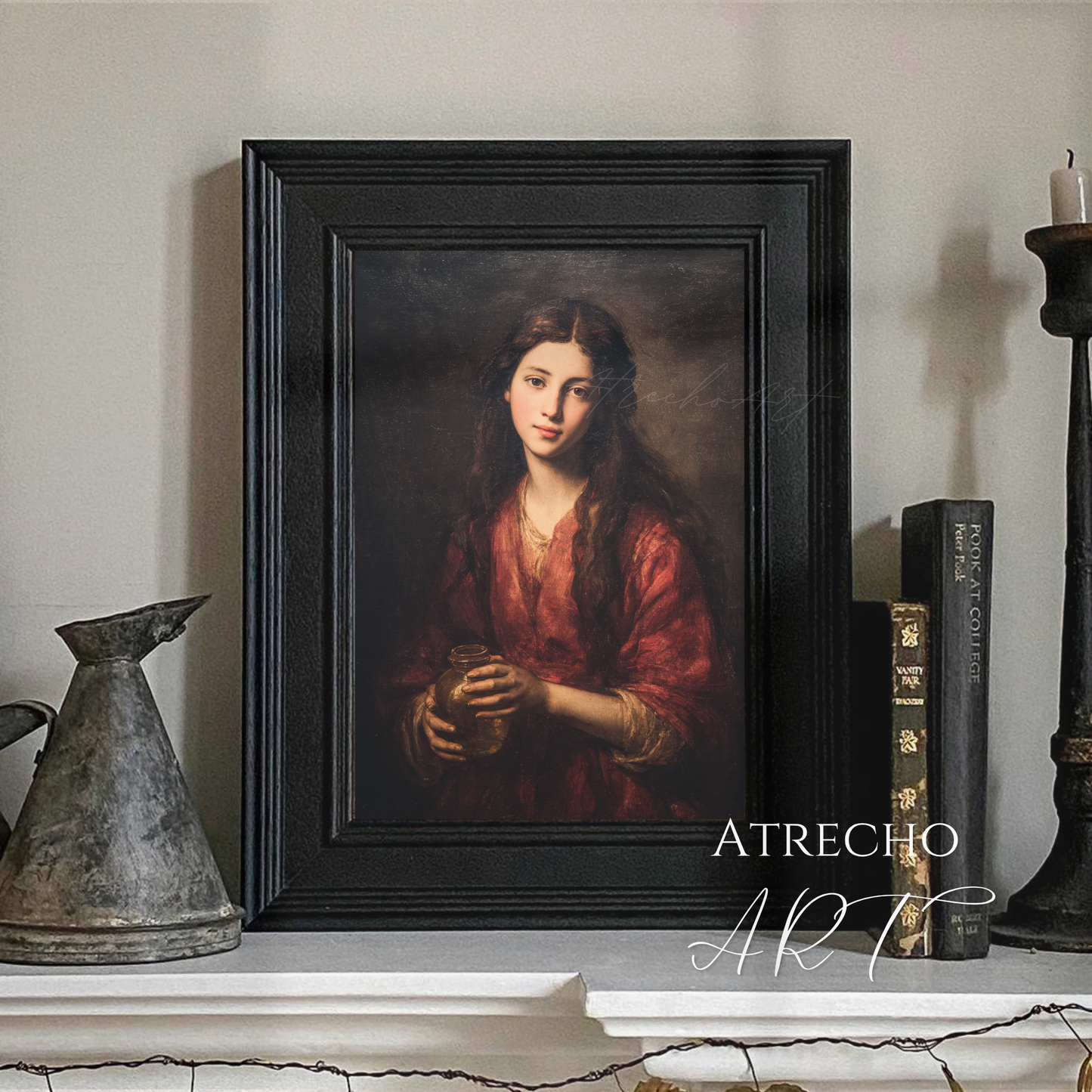 Mary Magdalene Art Print | Spanish Baroque | Old Master Portrait | RE10