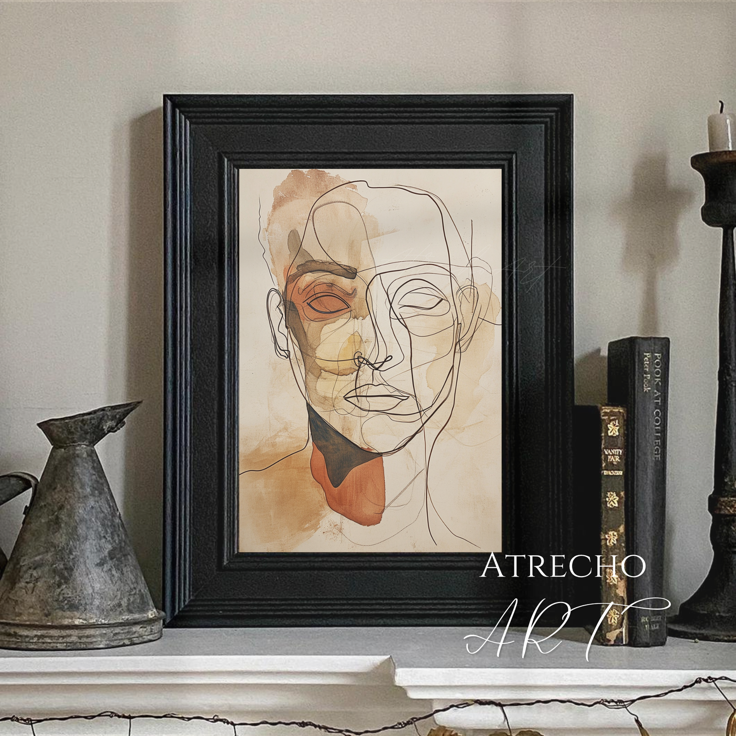 ABSTRACT MANS FACE | Printed Artwork | AB18