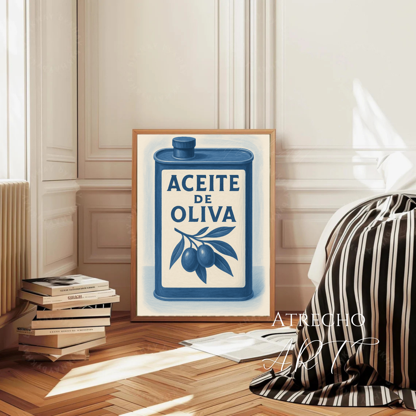 Aceite de Oliva Print | Spanish Kitchen Wall Art | Vintage Olive Oil Poster | Digital Download | Printable Art