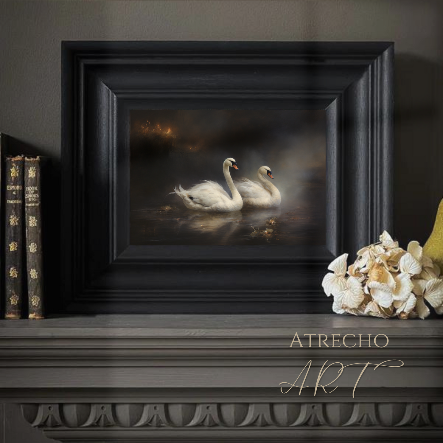 SWANS ON A LAKE | Printed Artwork | AN45