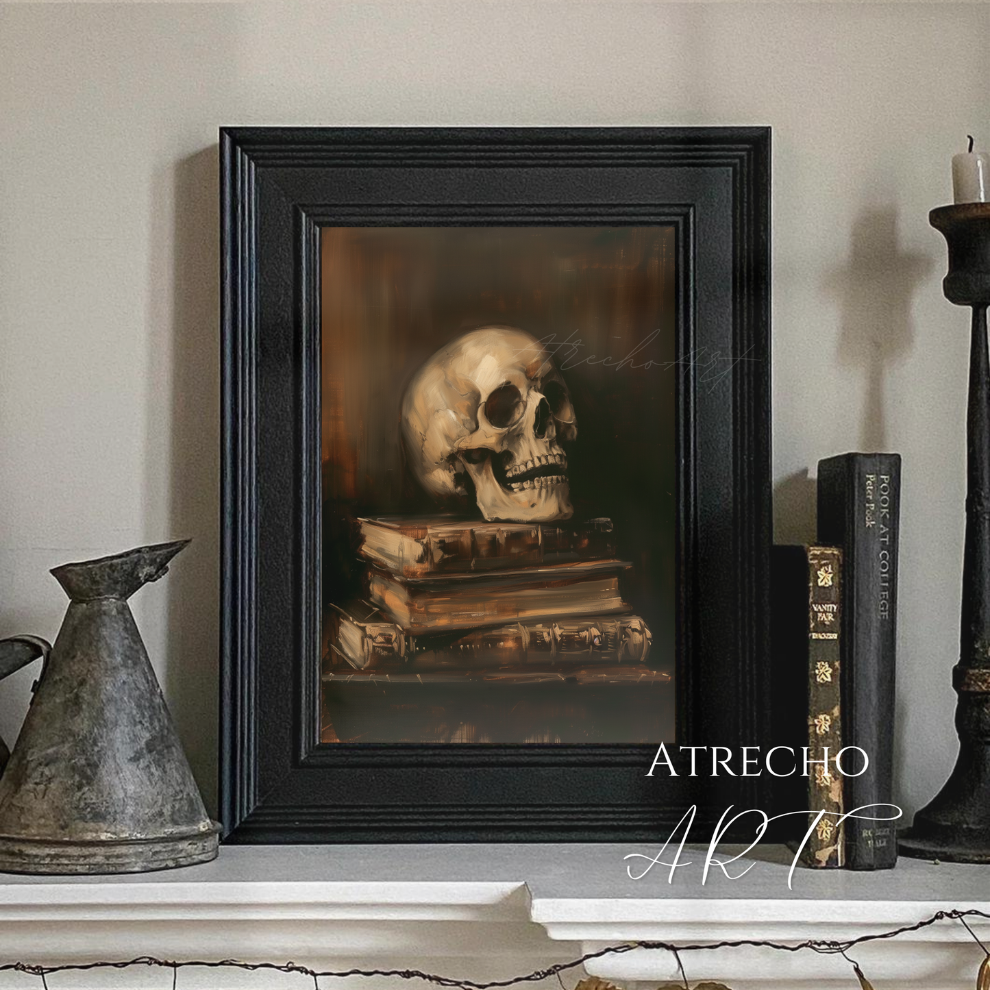 SKULL | Printed Artwork | SL56 | Dark Academia Fine Art Poster | Moody Vintage Wall Decor