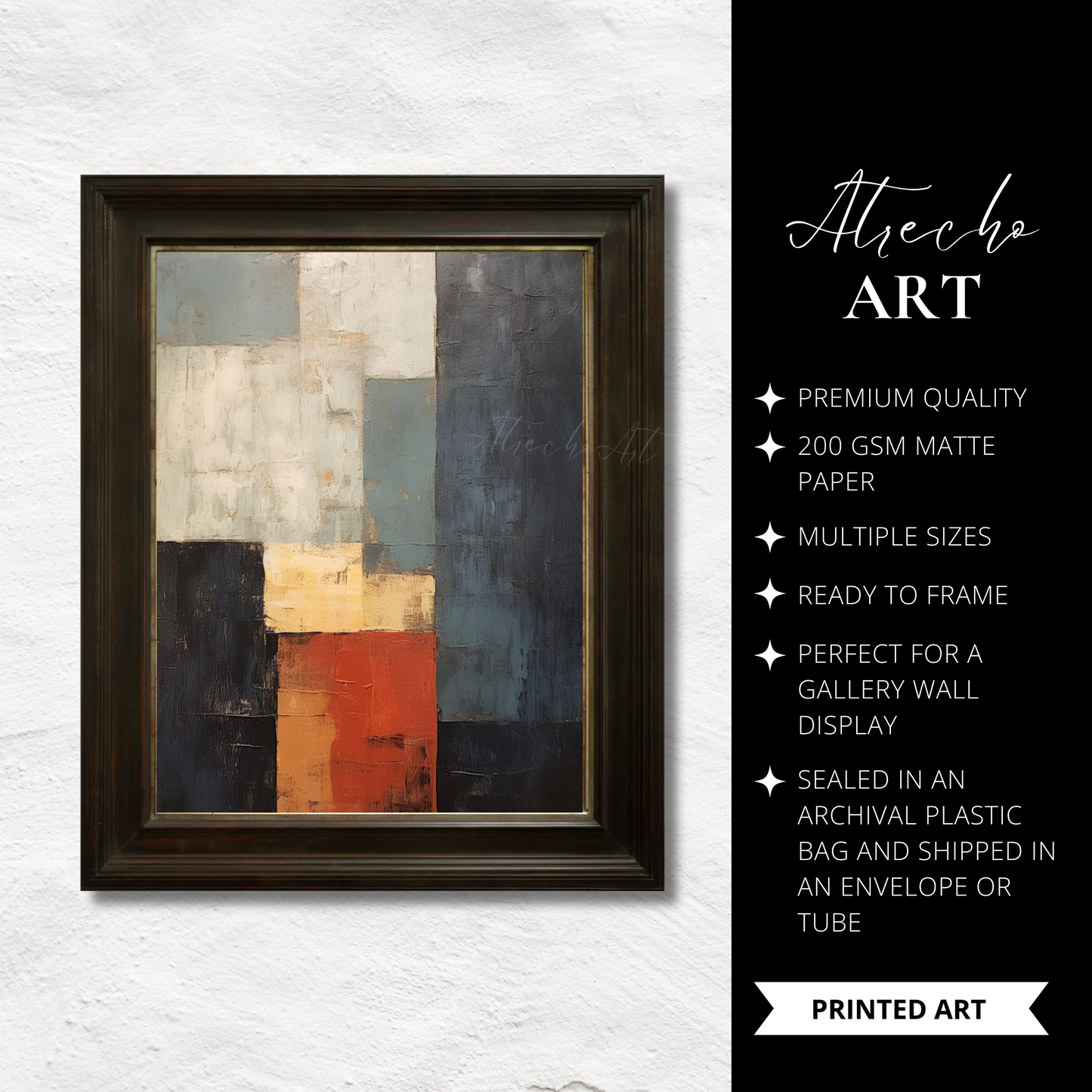 ABSTRACT COLOR BLOCK | Printed Artwork | AB04