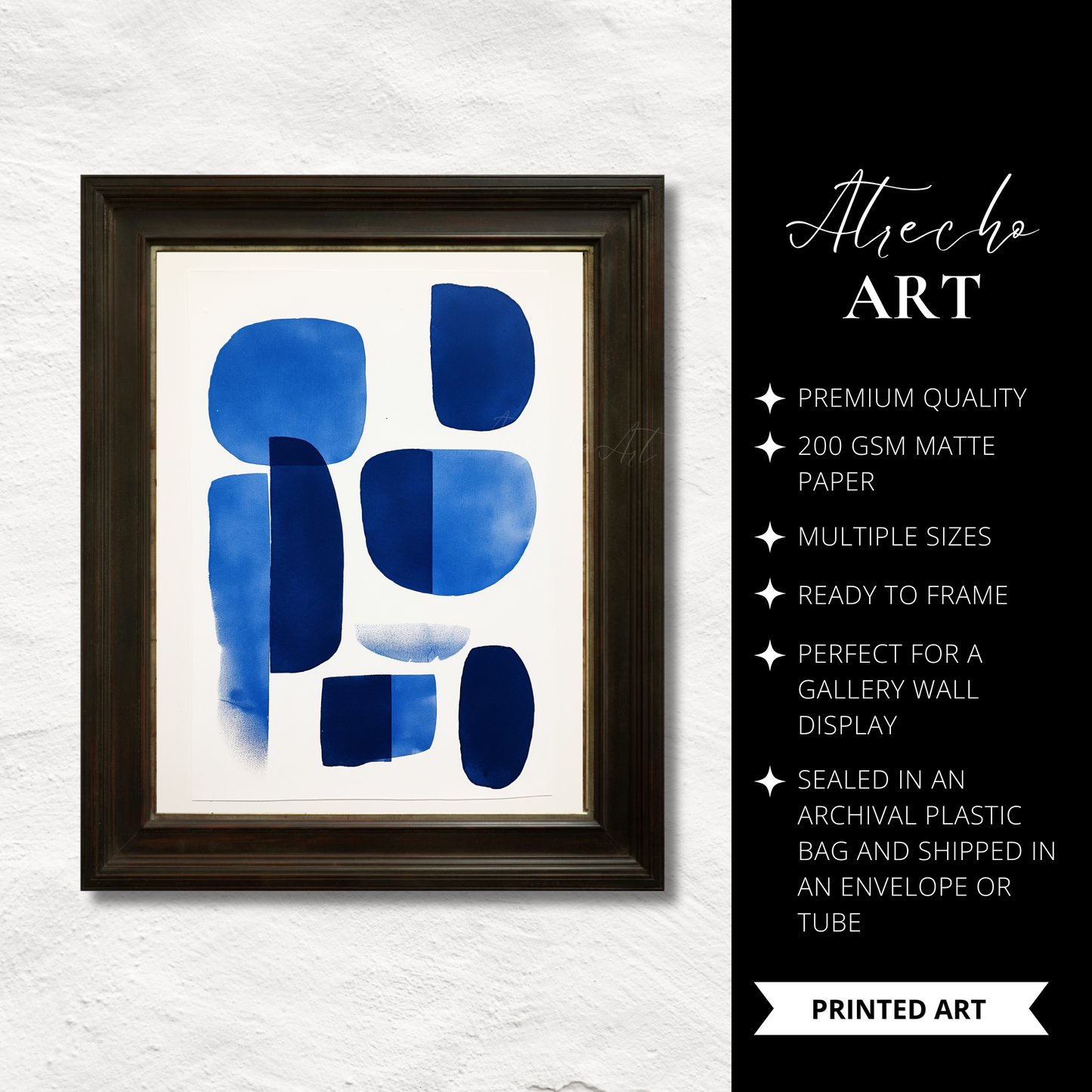 BLUE ABSTRACT | Printed Artwork | AB04