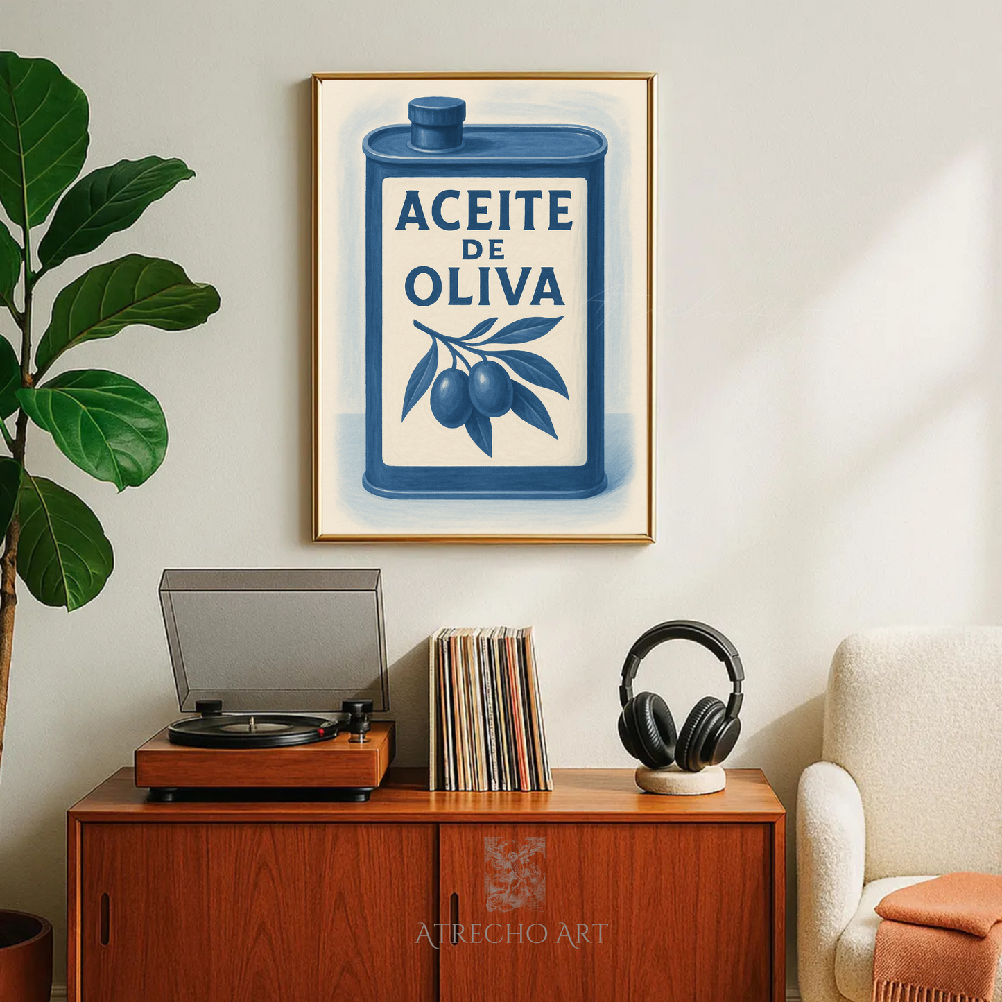 Aceite de Oliva Print | Spanish Kitchen Wall Art | Vintage Olive Oil Poster | Digital Download | Printable Art