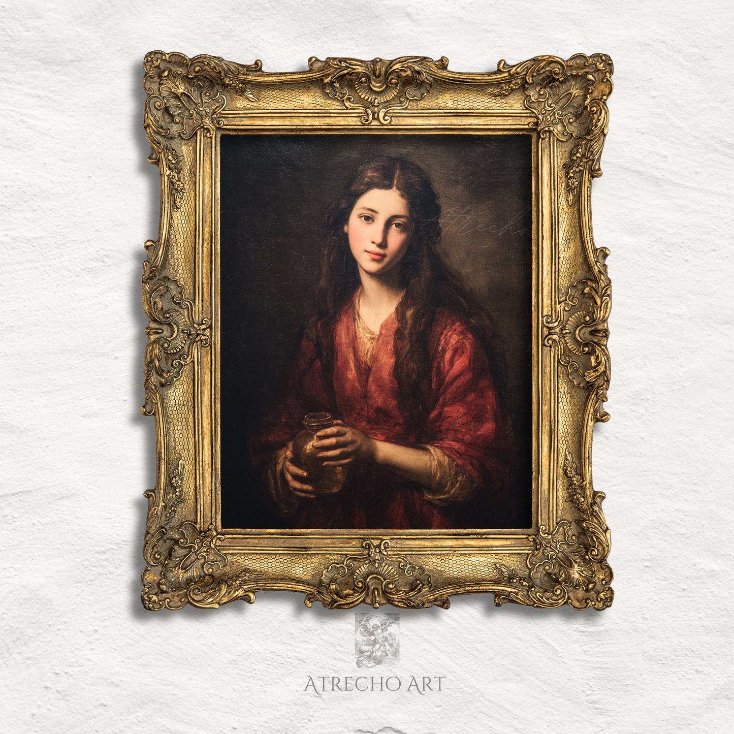 Mary Magdalene Art Print | Spanish Baroque | Old Master Portrait | RE10