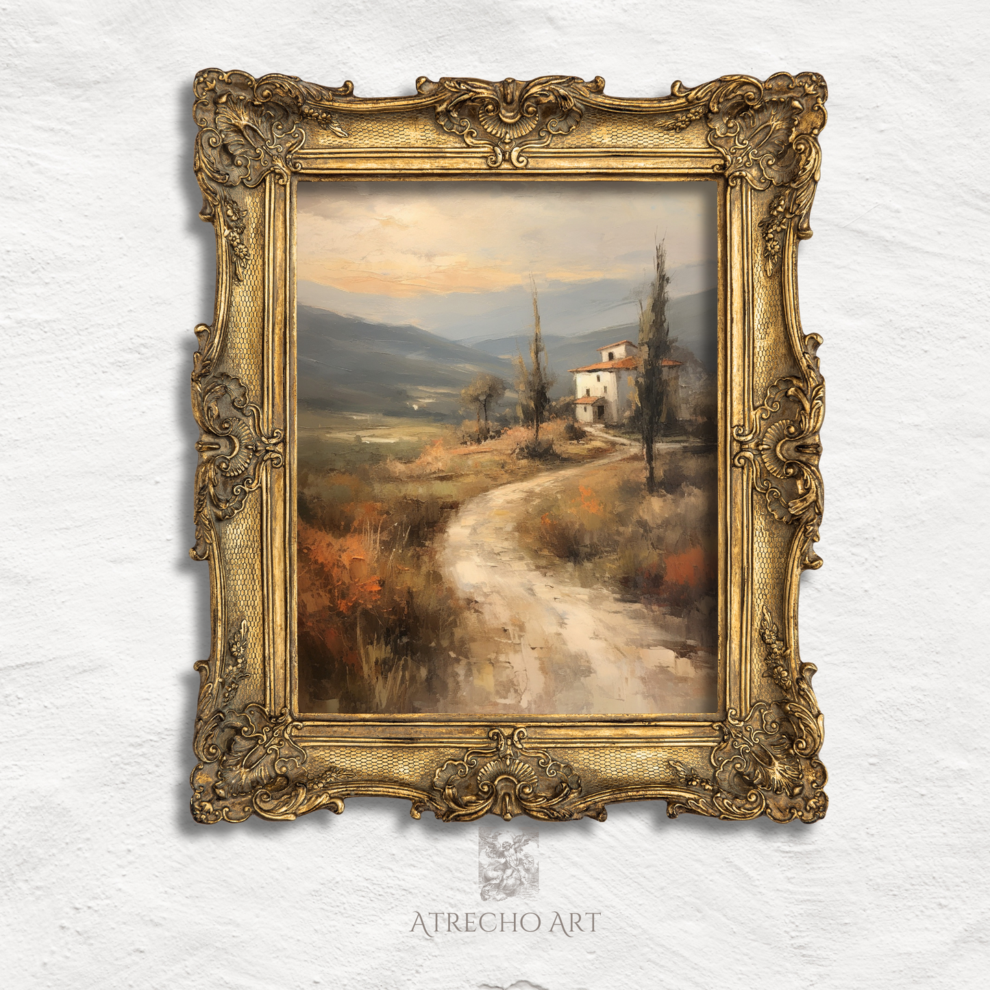 Vintage Gallery Wall Art Set of 9 Prints | Light Neutral Botanical & Landscape Prints | P906 Moody Dark Academia Home Decor