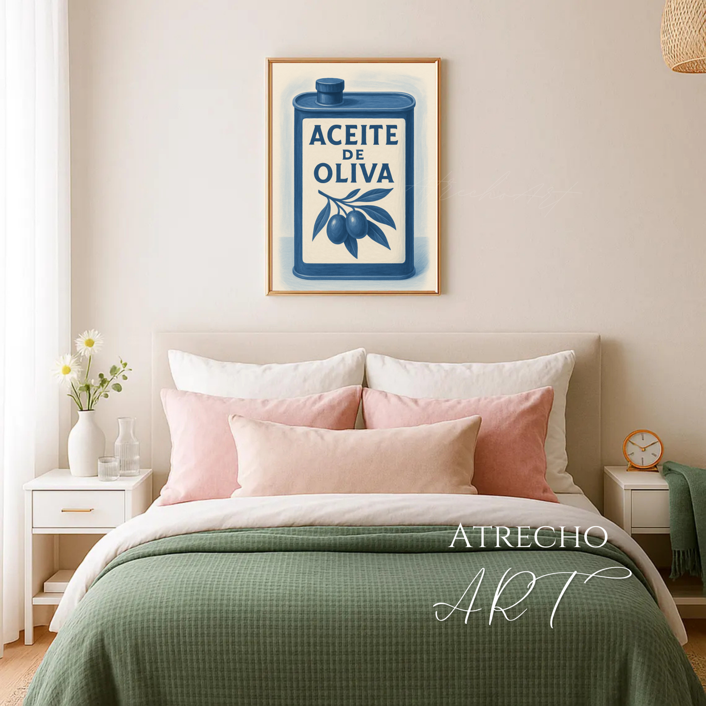 Aceite de Oliva Print | Spanish Kitchen Wall Art | Vintage Olive Oil Poster | Digital Download | Printable Art