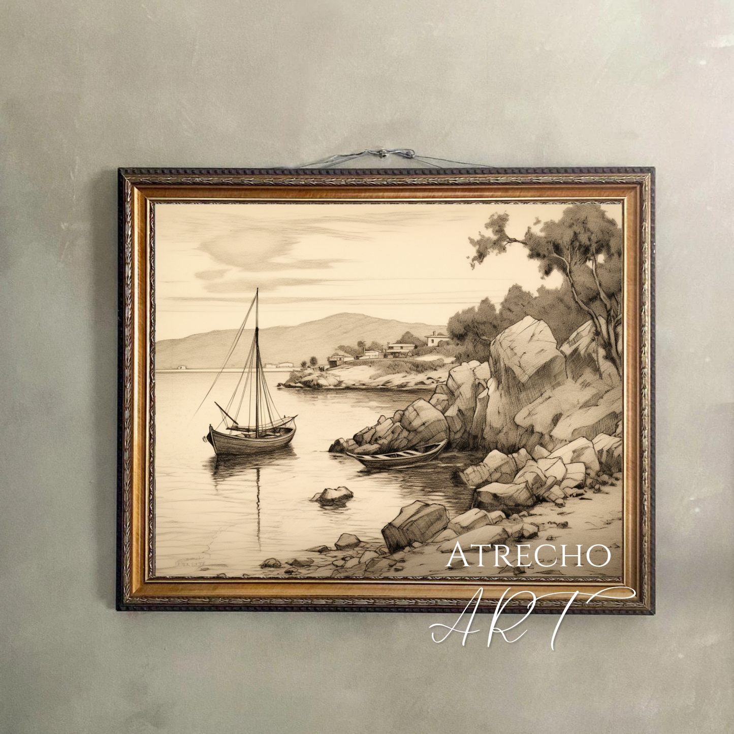 BOAT SKETCH | Printed Artwork | NA44