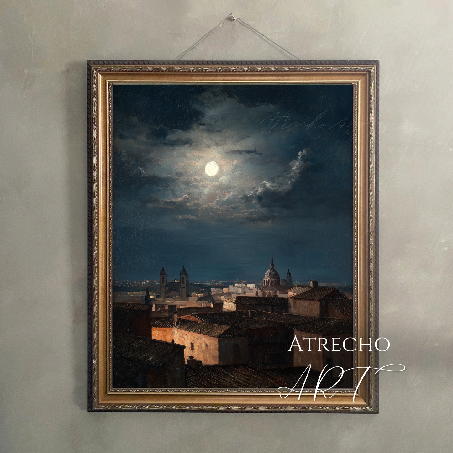 ROOFTOP MOON | Printed Artwork | L054