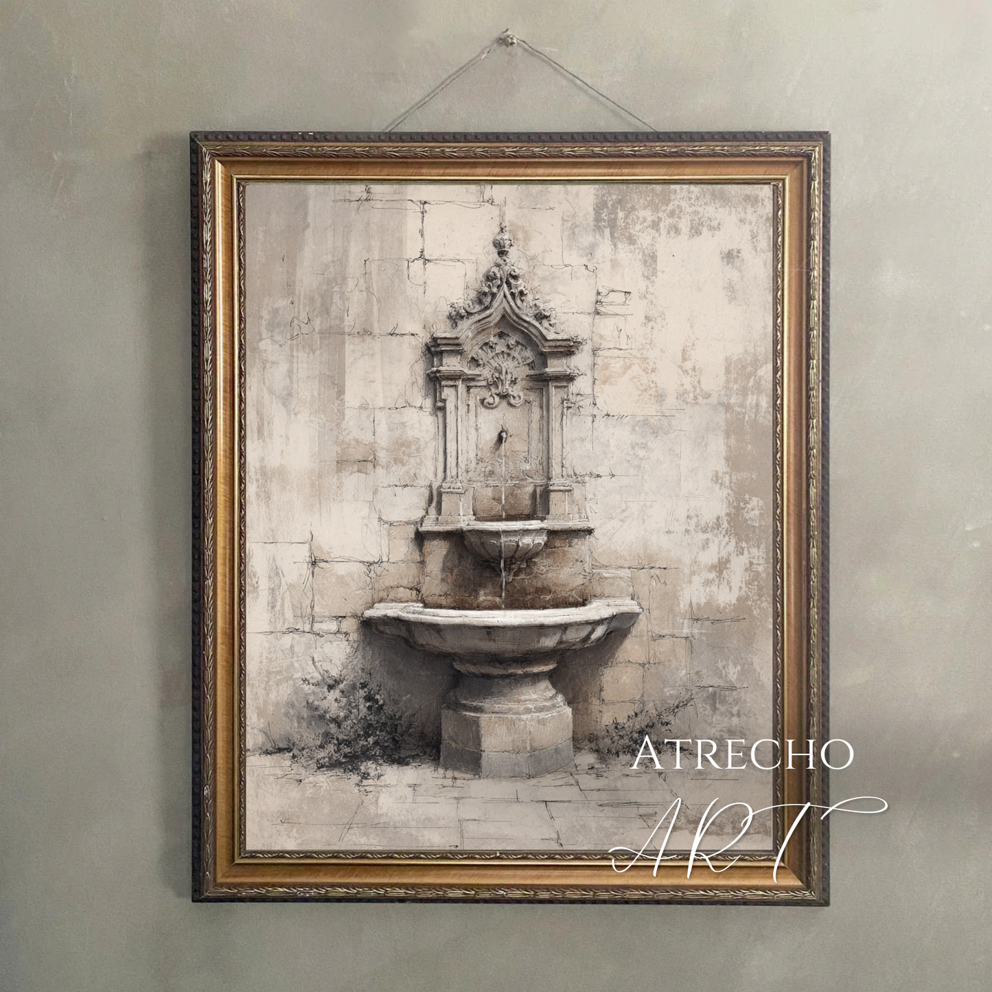FOUNTAIN SKETCH | Printed Artwork | AR12