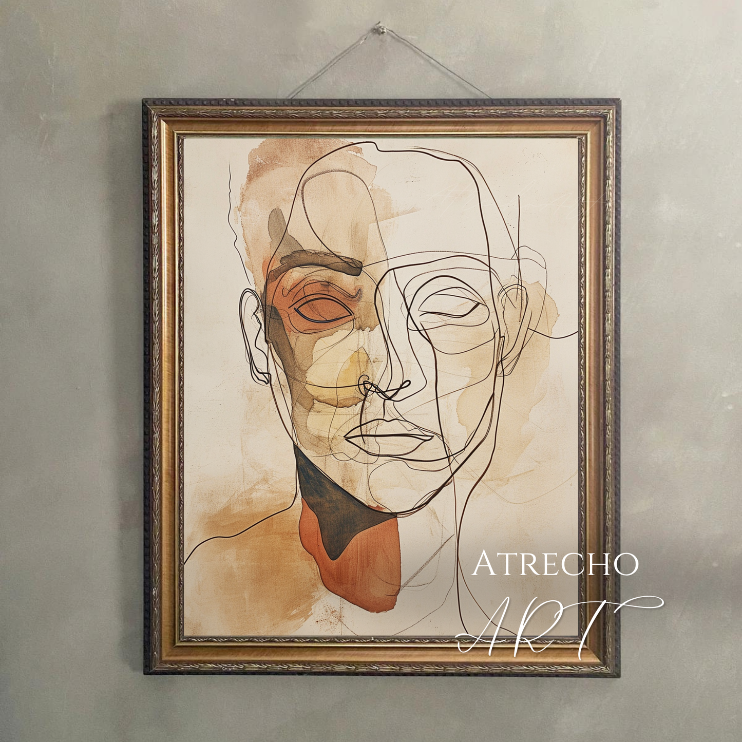 ABSTRACT MANS FACE | Printed Artwork | AB18