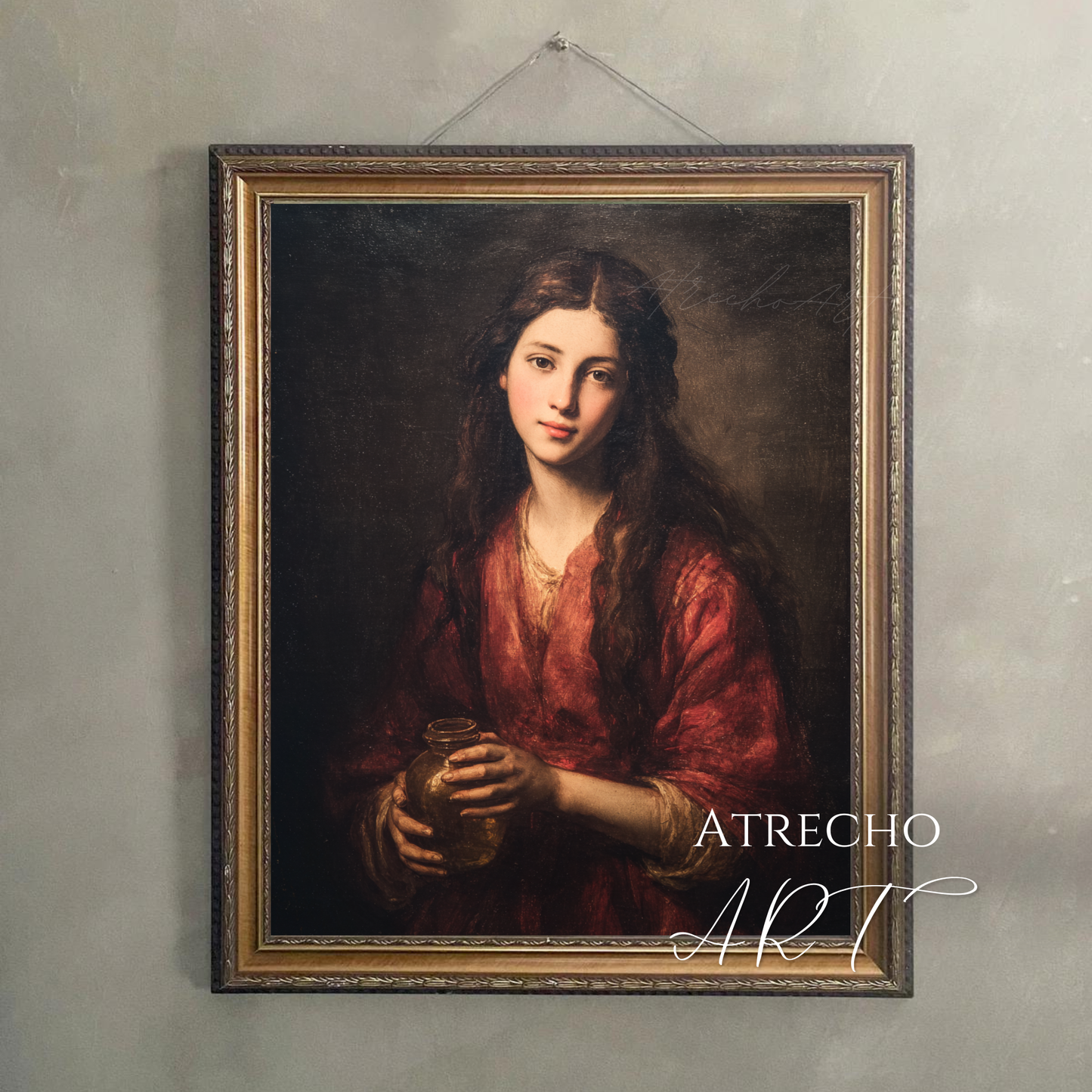 Mary Magdalene Art Print | Spanish Baroque | Old Master Portrait | RE10