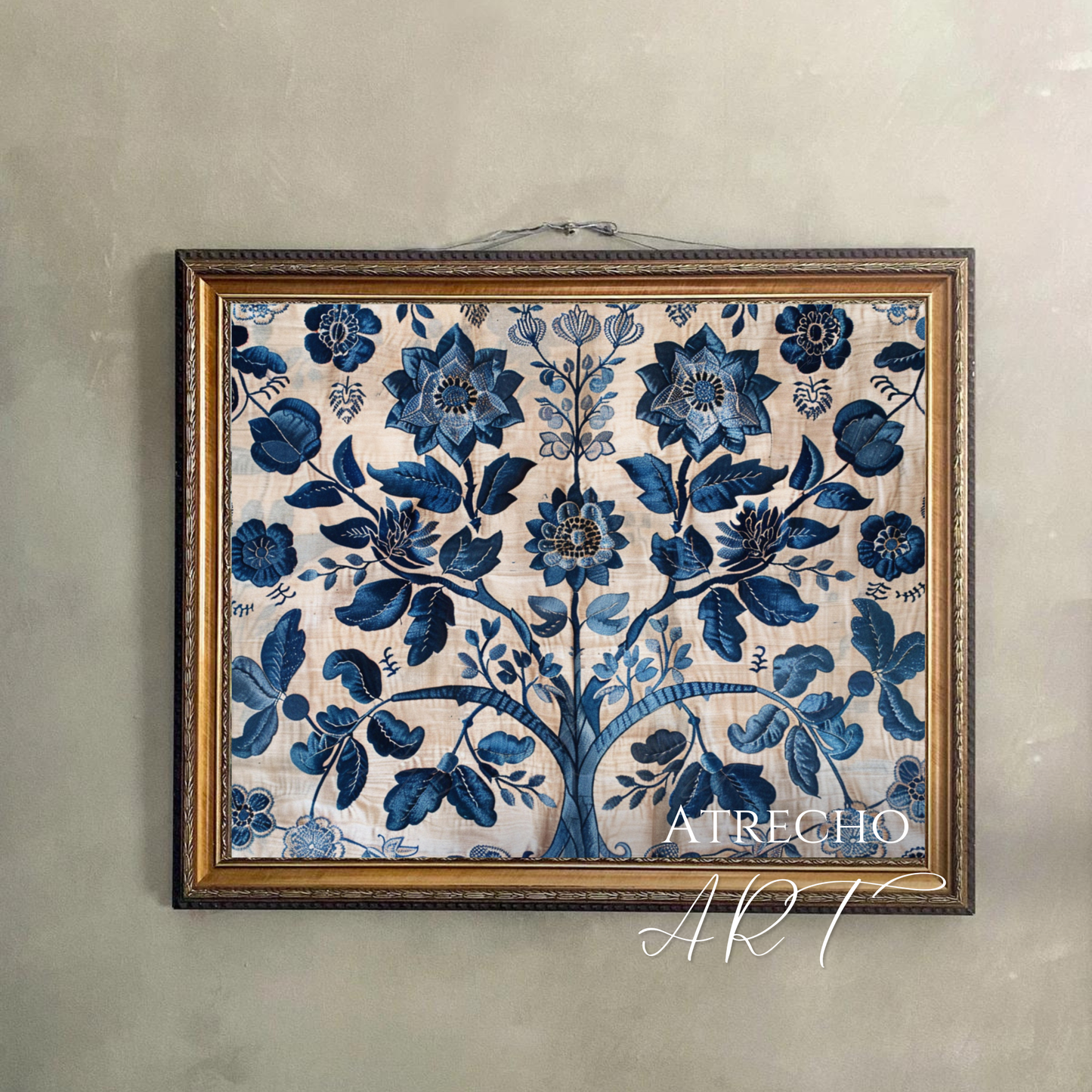 DARK BLUE TEXTILE | Printed Artwork | TE31