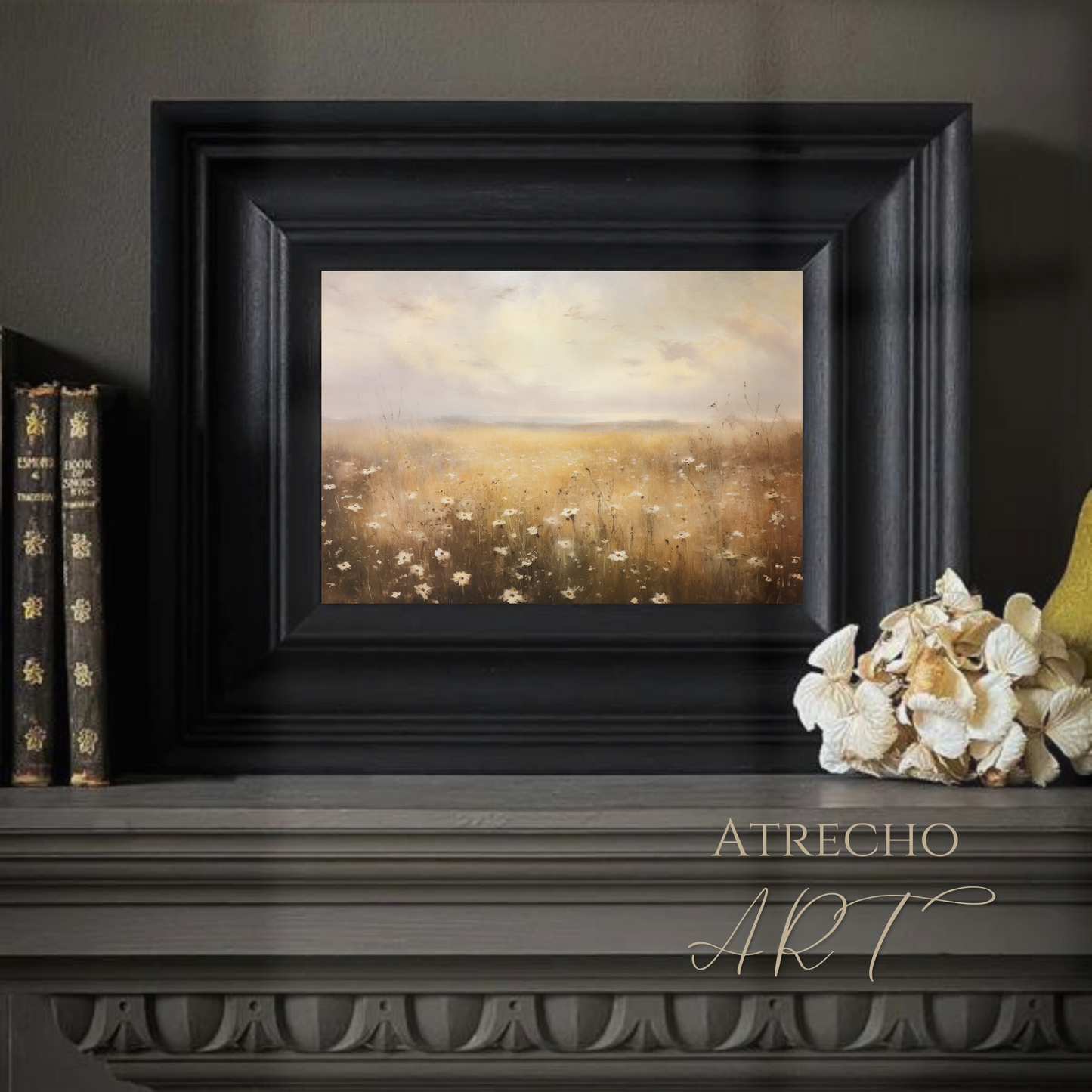 Vintage Gallery Wall Art Set of 9 Prints | Light Neutral Botanical & Landscape Prints | P906 Moody Dark Academia Home Decor