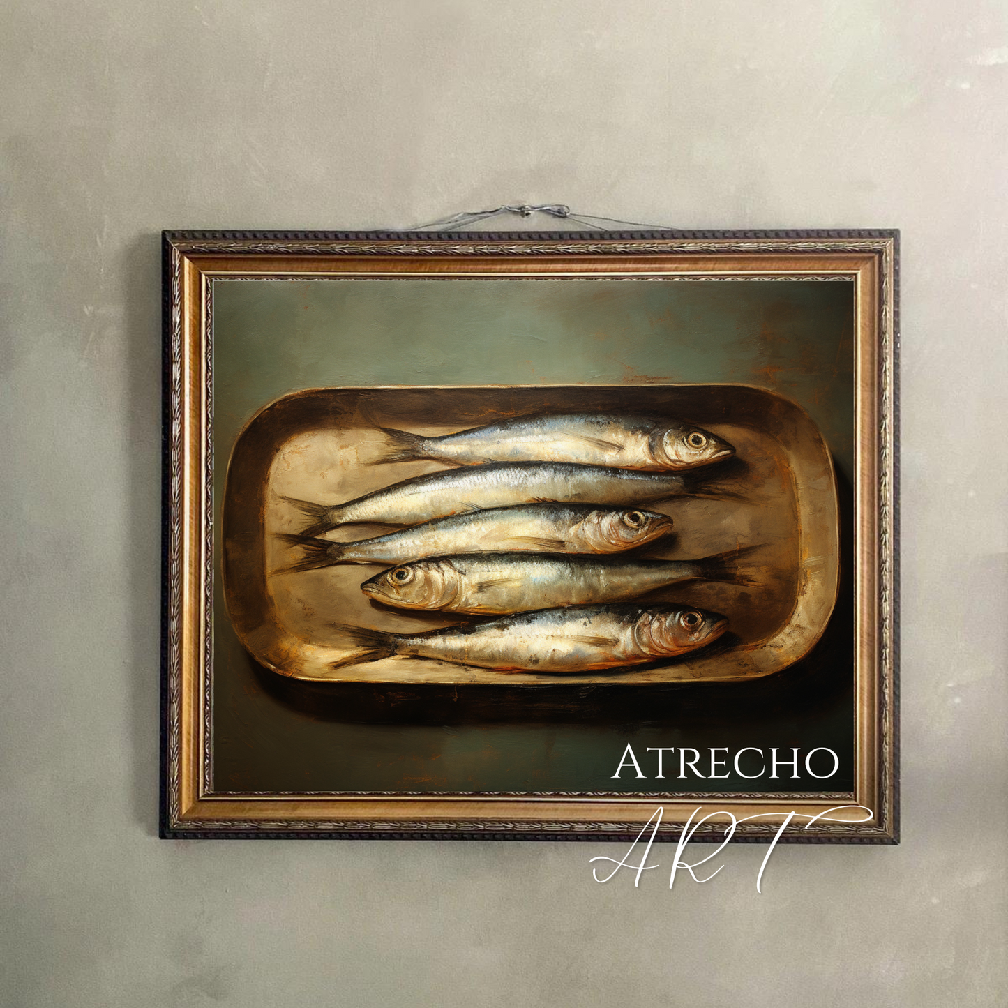 Nine piece Old World Spanish gallery wall collection featuring vintage botanical prints, maritime scenes, and architectural artwork in warm sepia and sage tones