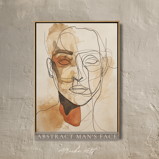 ABSTRACT MANS FACE | Printed Artwork | AB18