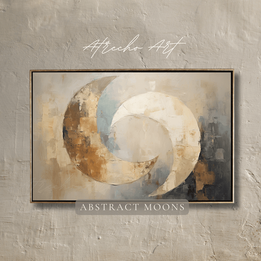 ABSTRACT FACE | Warm Colors Printed Artwork, Muted Abstract Art, Maximalist Wall Art, Ready to Frame Poster Decor | AB02 Atrecho Art