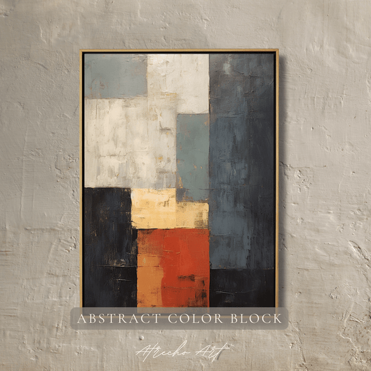 ABSTRACT COLOR BLOCK | Printed Artwork | Modern Fine Art Poster&nbsp;| Abstract Oil Painting | Abstract Art Print atrecho art