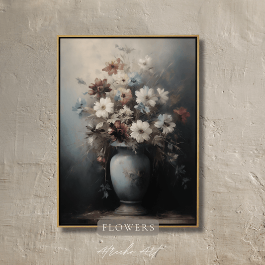 FLOWERS | Printed Artwork | FL03 Cottage Core Fine Art Poster | Vintage Floral Oil Painting | European Home Decor Atrecho  Art