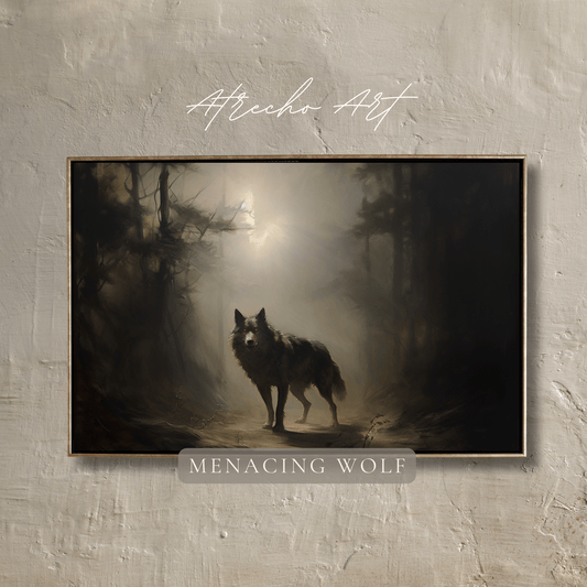 MENACING WOLF | Printed Artwork | AN21 | Gothic Art Print | Animal Wall Art