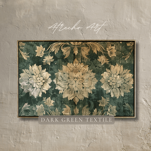 DARK GREEN TEXTILE | Printed Artwork | TE34