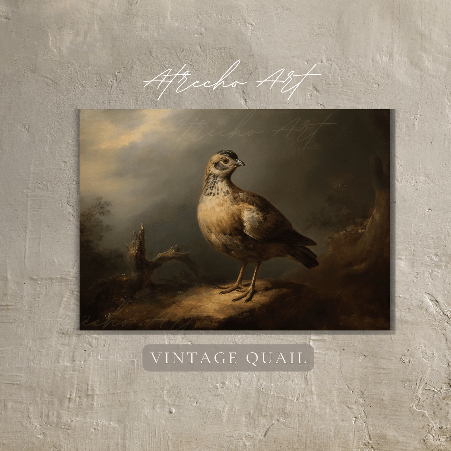 QUAIL | Matte Canvas Artwork | AN81