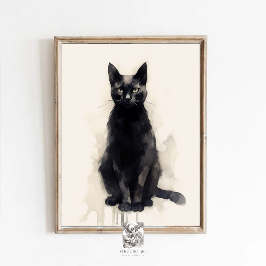 CHAT NOIR | Oeuvre imprimée | AN34