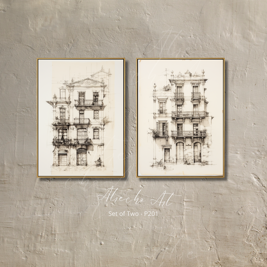 SET OF TWO Prints | P201 | Facades