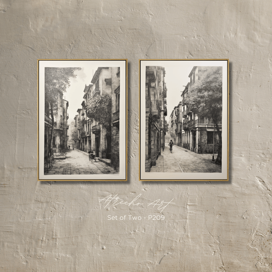 SET OF TWO Prints | P205 | Street Sketches